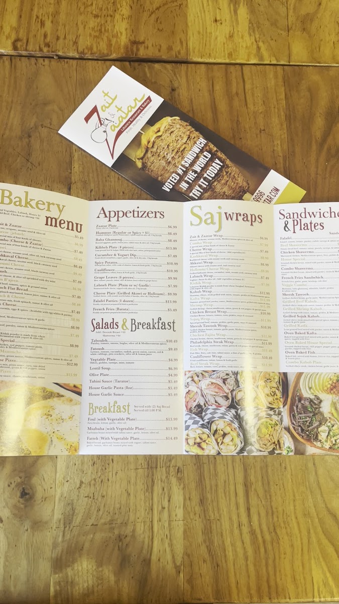 Zait and Zaatar Menu - Image 2
