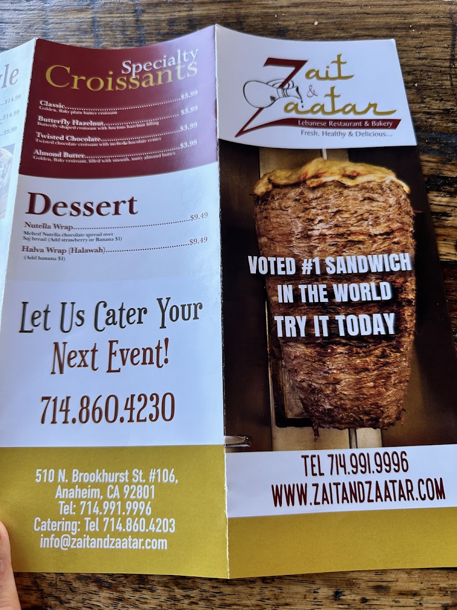 Zait and Zaatar Menu - Image 5